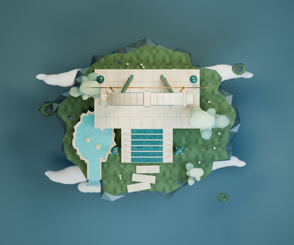 【箱庭コレクション #065 / Blender・FBX・GLB】天門|TENMON — Gate Above the Clouds