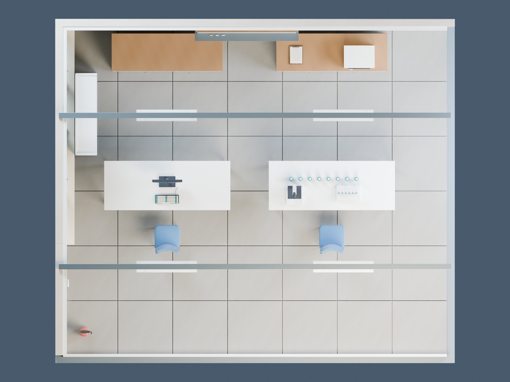 【3D背景】064 研究室 / Small Laboratory【FBX・GLB・BLEND】