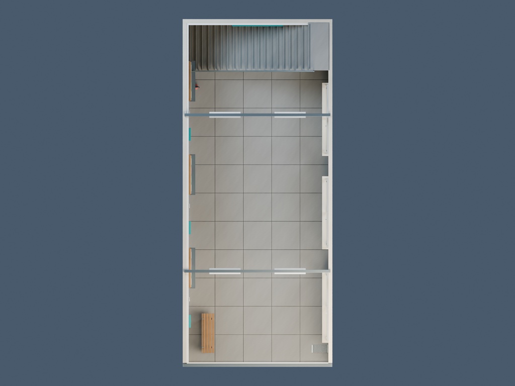 【3D背景】066 学校の廊下 / School Corridor【FBX・GLB・BLEND】