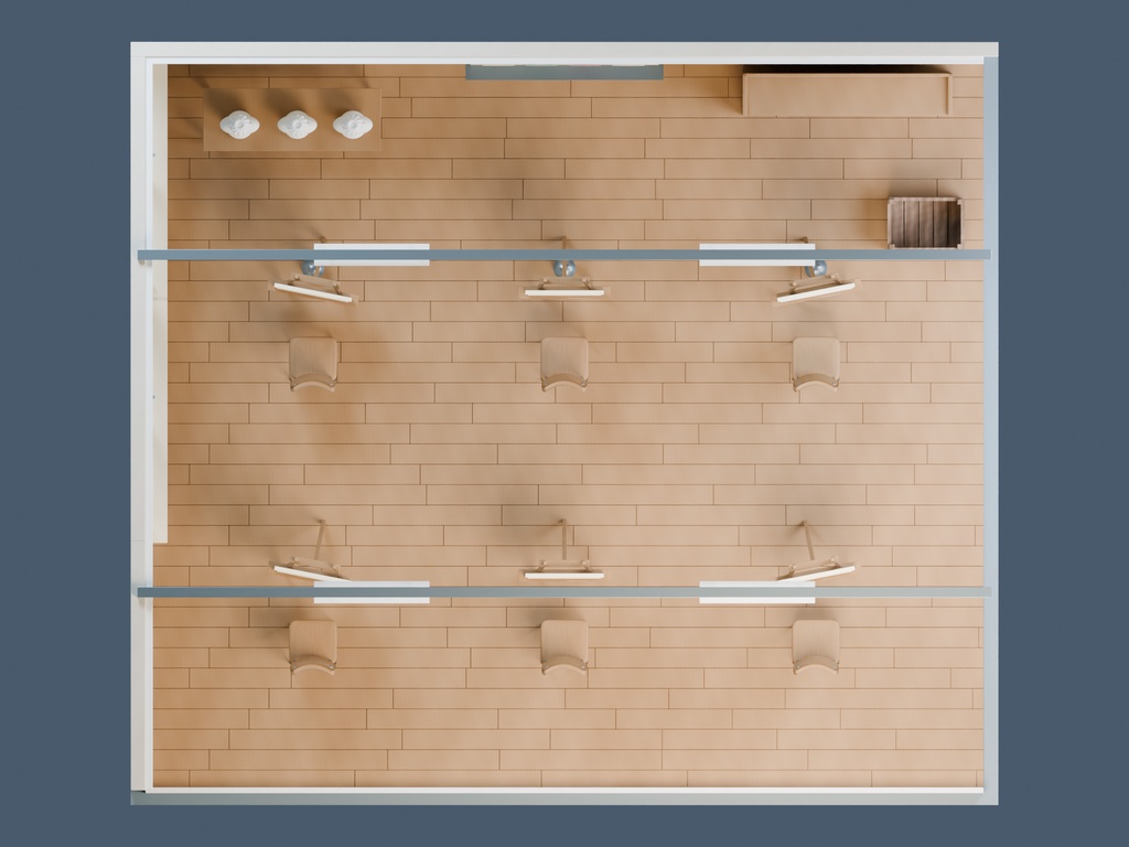 【3D背景】067 美術室 / Art Classroom【FBX・GLB・BLEND】