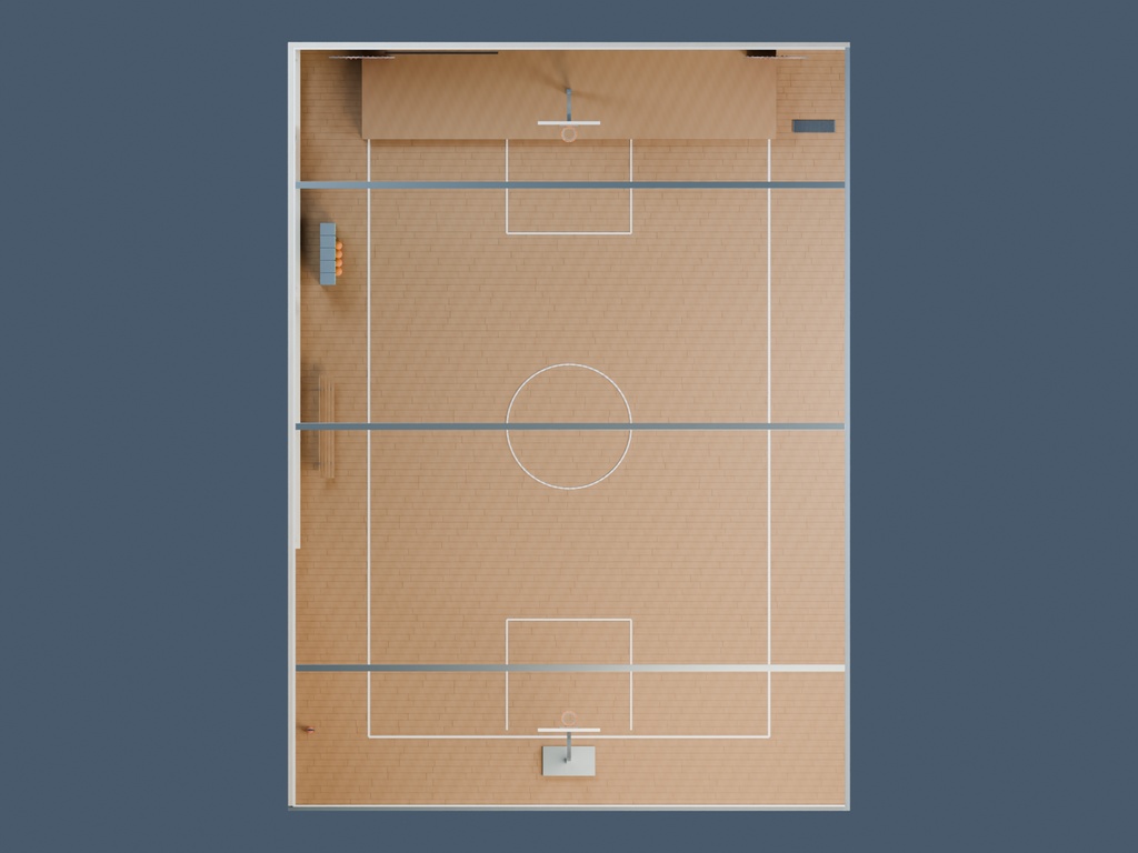 【3D背景】069 体育館 / Empty Gymnasium【FBX・GLB・BLEND】