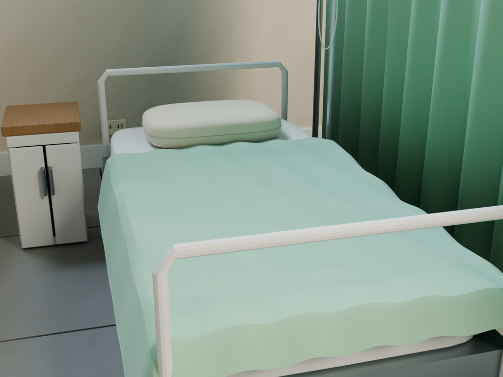 【3D背景】073 保健室 / School Infirmary【FBX・GLB・BLEND】
