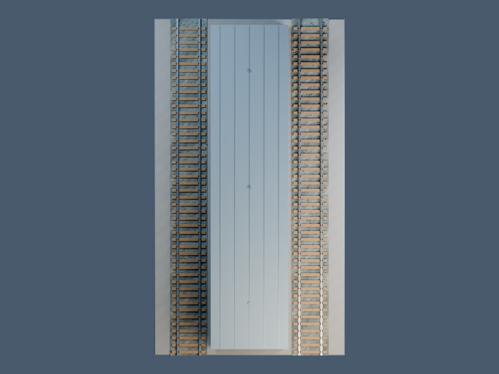 【3D背景】081 新幹線ホーム / Bullet Train Platform【FBX・GLB・BLEND】