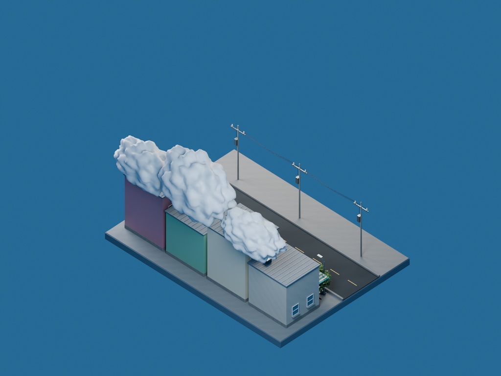 【3D背景】086 真夏の入道雲 / Summer Clouds【FBX・GLB・BLEND】