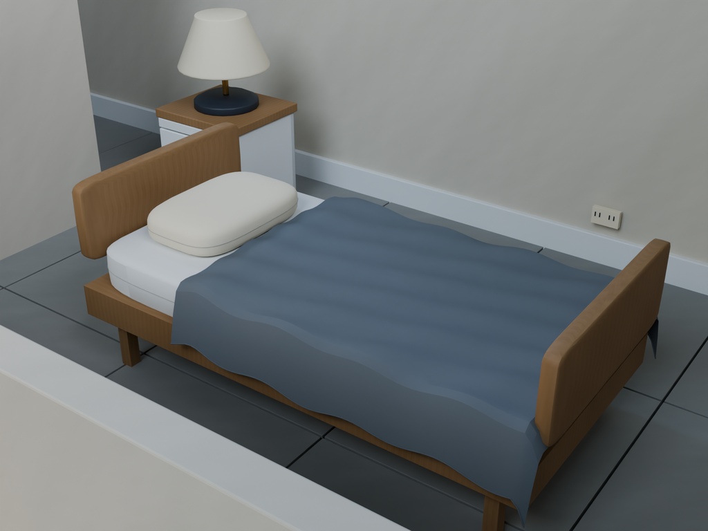 【3D背景】096 無人ホテル / Empty Hotel【FBX・GLB・BLEND】