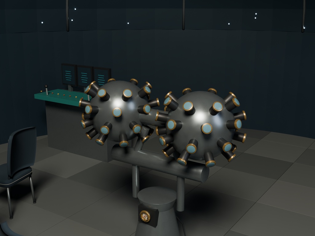【3D背景】105 星のないプラネタリウム / Silent Planetarium【FBX・GLB・BLEND】