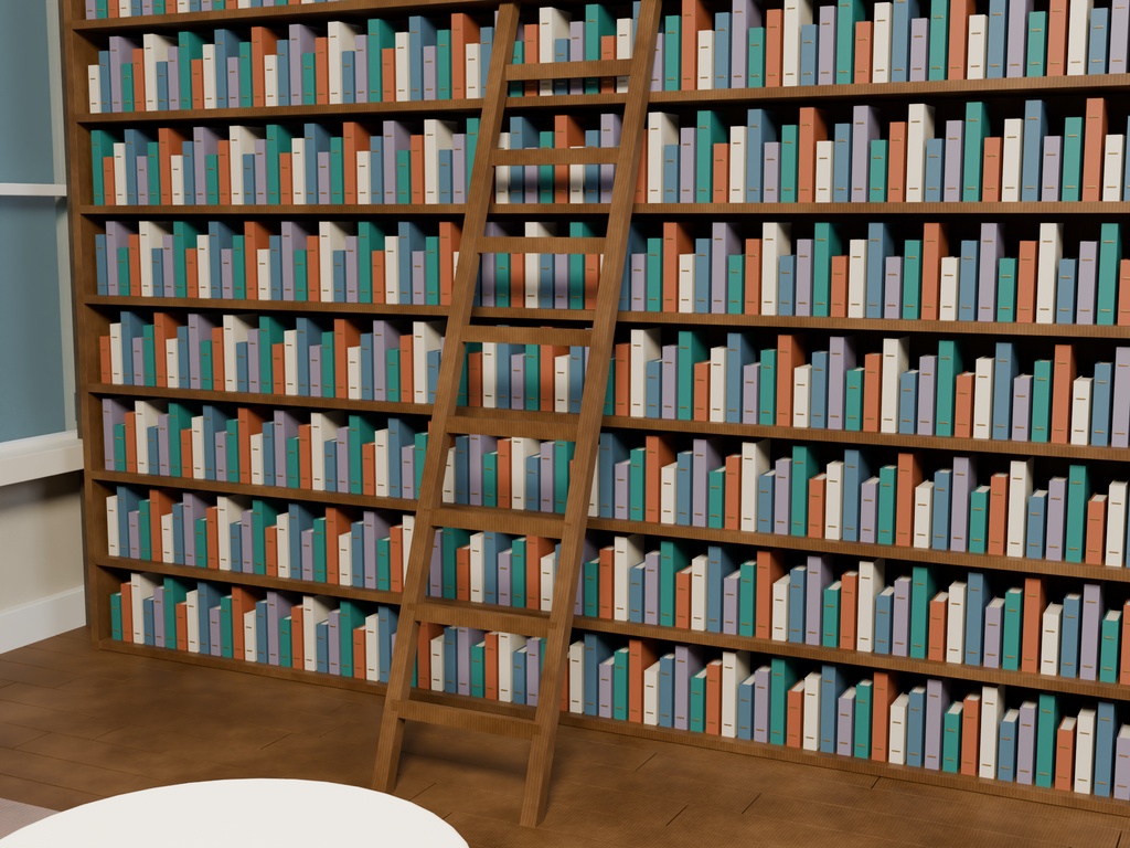 【3D背景】108 雨宿りの古書店 / Rainy Bookshop【FBX・GLB・BLEND】