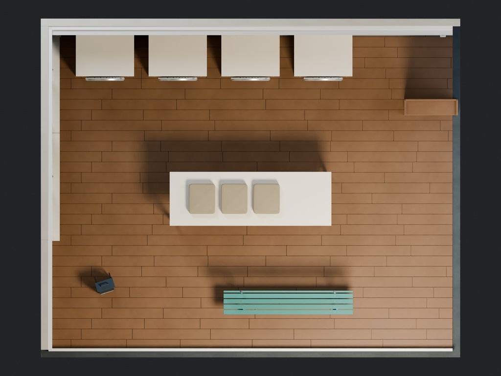 【3D背景】112 雨夜のコインランドリー / Rainy Laundrette【FBX・GLB・BLEND】