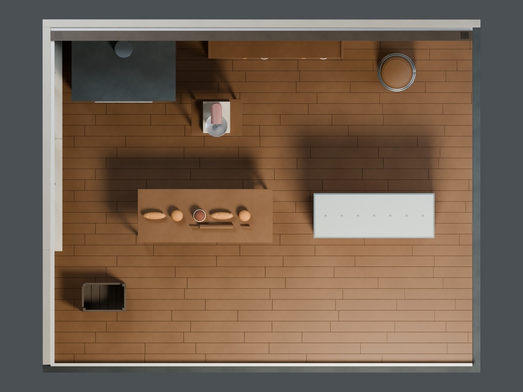 【3D背景】116 小さな菓子工房 / Little Patisserie【FBX・GLB・BLEND】