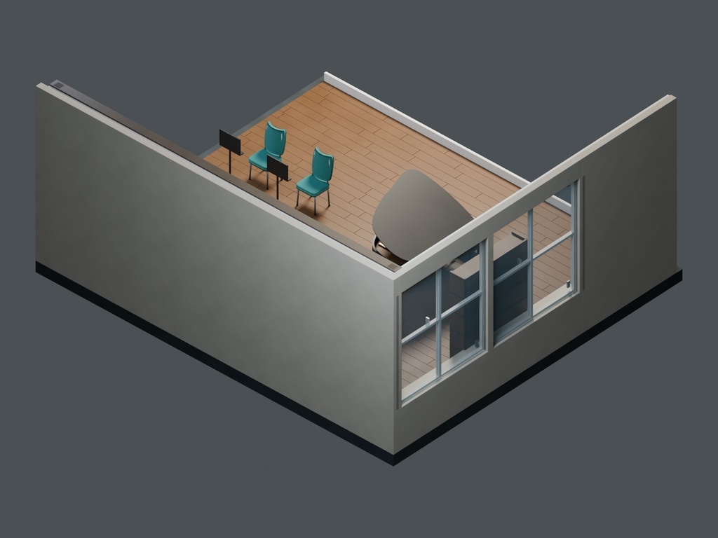 【3D背景】118 弦楽器の展示室 / Strings Gallery【FBX・GLB・BLEND】