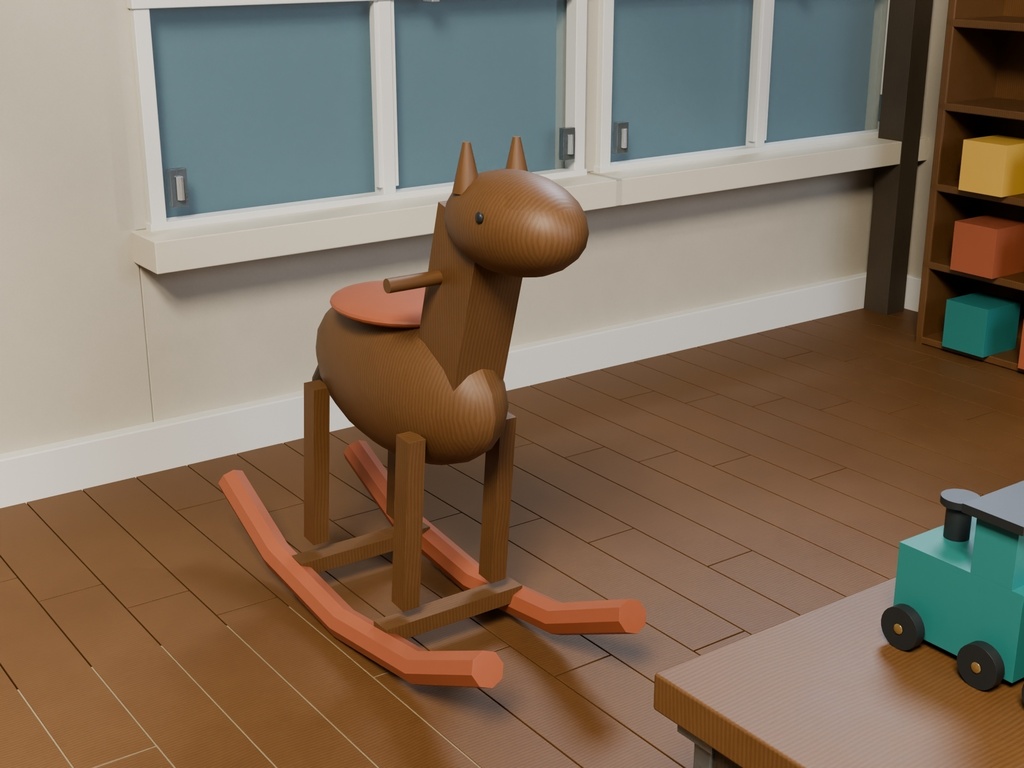【3D背景】119 屋根裏の玩具店 / Attic Toy Shop【FBX・GLB・BLEND】