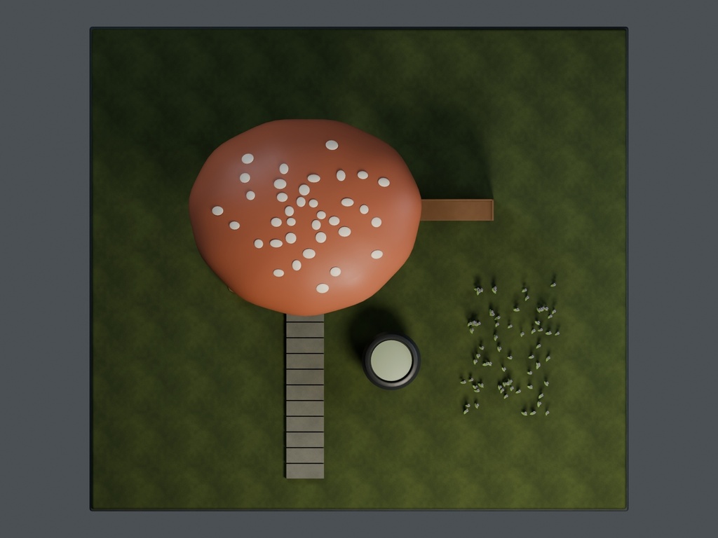 【3D背景】131 茸の薬草店 / Mushroom Apothecary【FBX・GLB・BLEND】