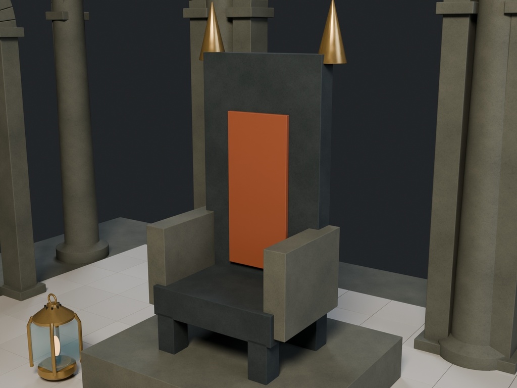 【3D背景】134 灰の王座 / Ashen Throne【FBX・GLB・BLEND】