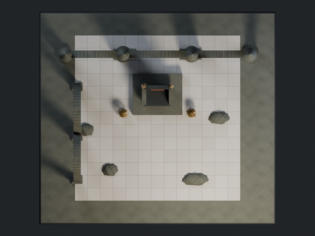 【3D背景】134 灰の王座 / Ashen Throne【FBX・GLB・BLEND】