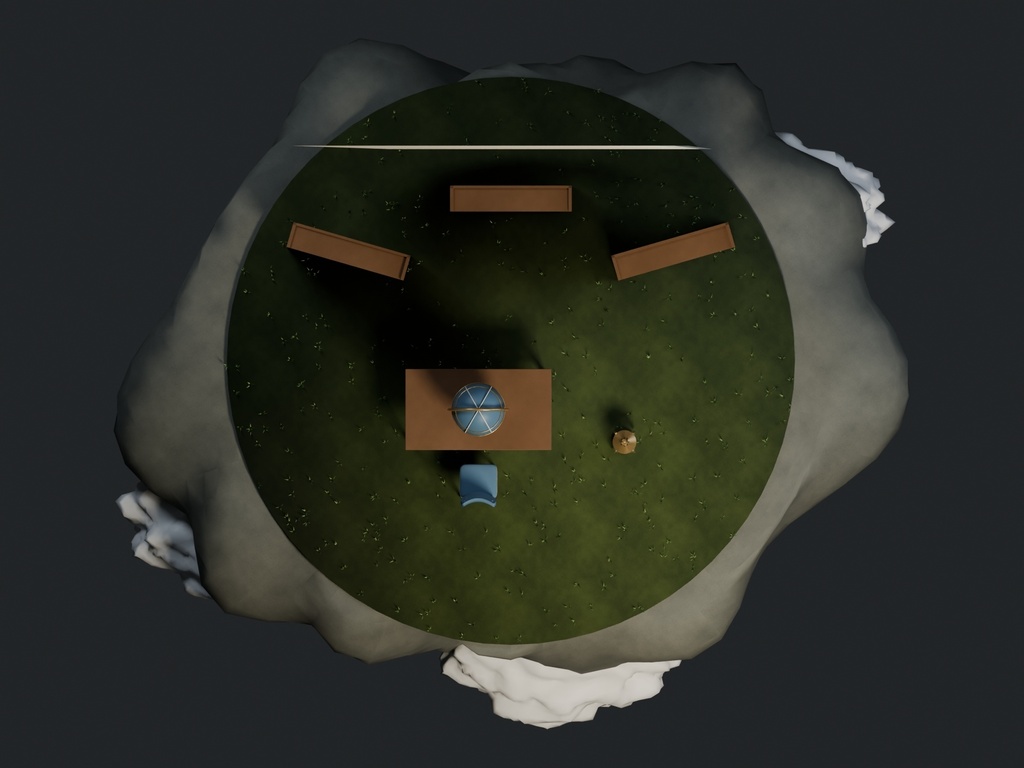 【3D背景】136 月の書庫 / Lunar Archive【FBX・GLB・BLEND】