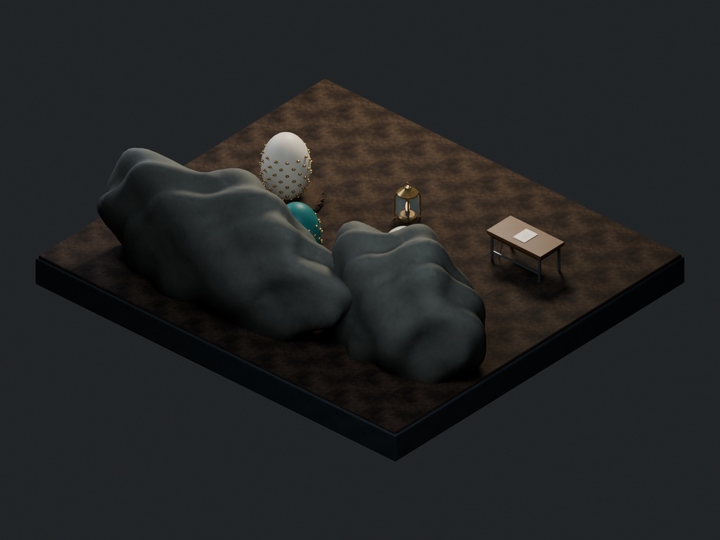 【3D背景】137 竜の孵化場 / Dragon Hatchery【FBX・GLB・BLEND】