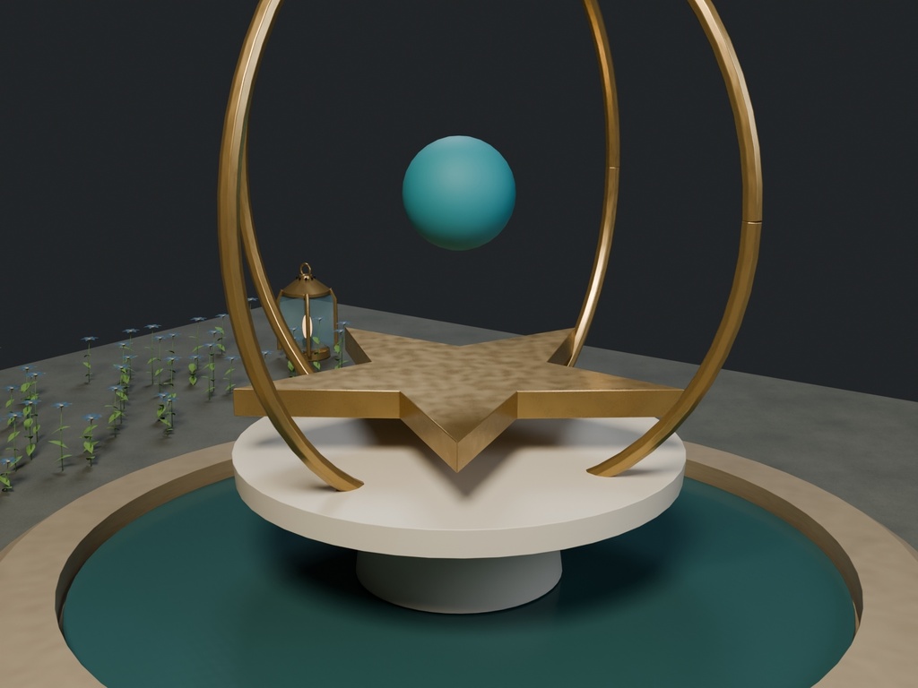 【3D背景】139 星屑の噴水 / Stardust Fountain【FBX・GLB・BLEND】
