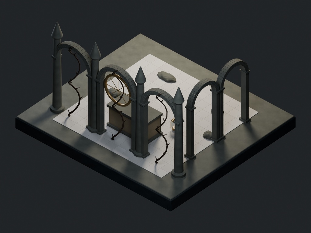 【3D背景】140 茨の聖堂 / Thorn Cathedral【FBX・GLB・BLEND】