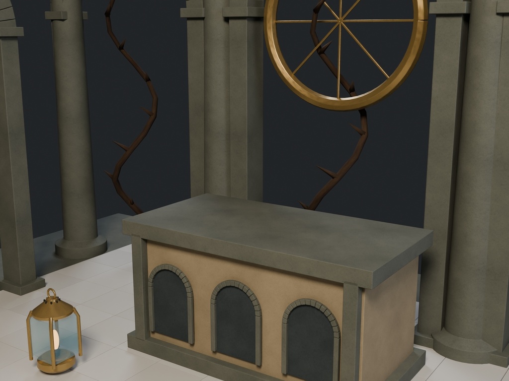 【3D背景】140 茨の聖堂 / Thorn Cathedral【FBX・GLB・BLEND】