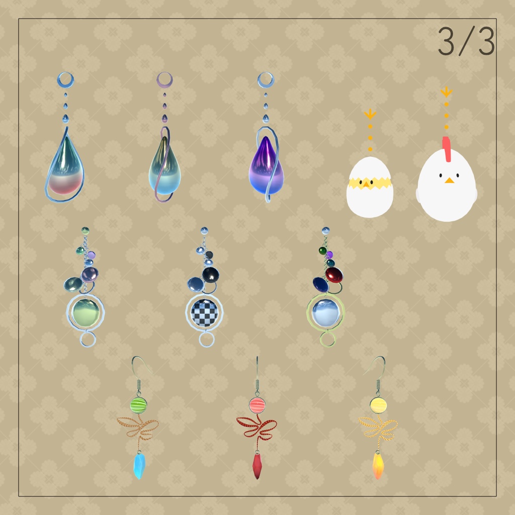 【3Dモデル】 アクセサリーセット10点【VRChat】