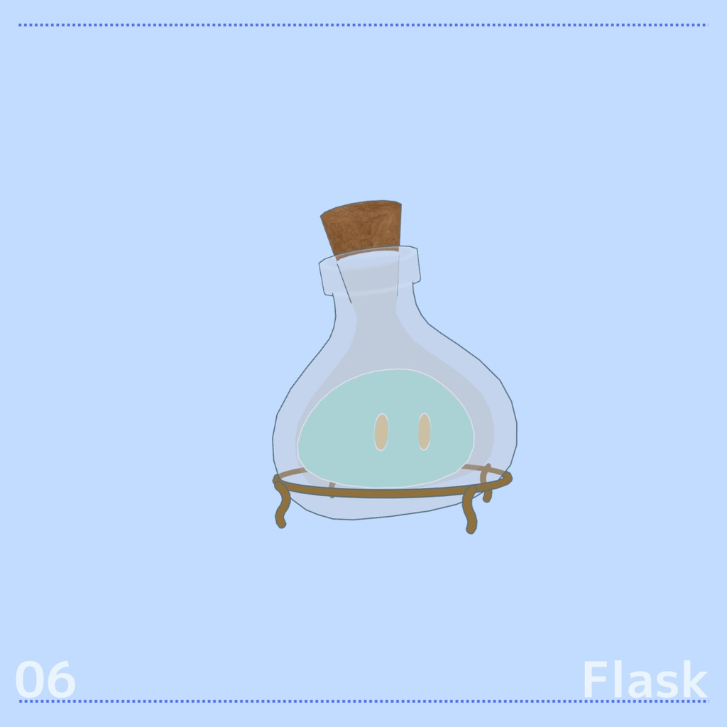 【VRChat想定】スライムモチーフ家具(7点)