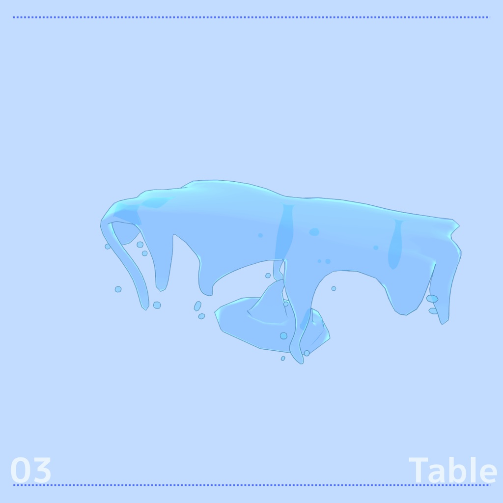 【VRChat想定】スライムモチーフ家具(7点)