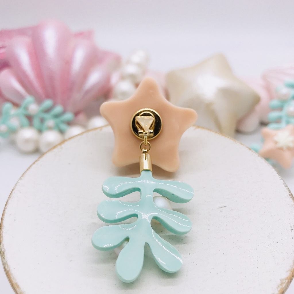 ヒトデ プラント イヤリング