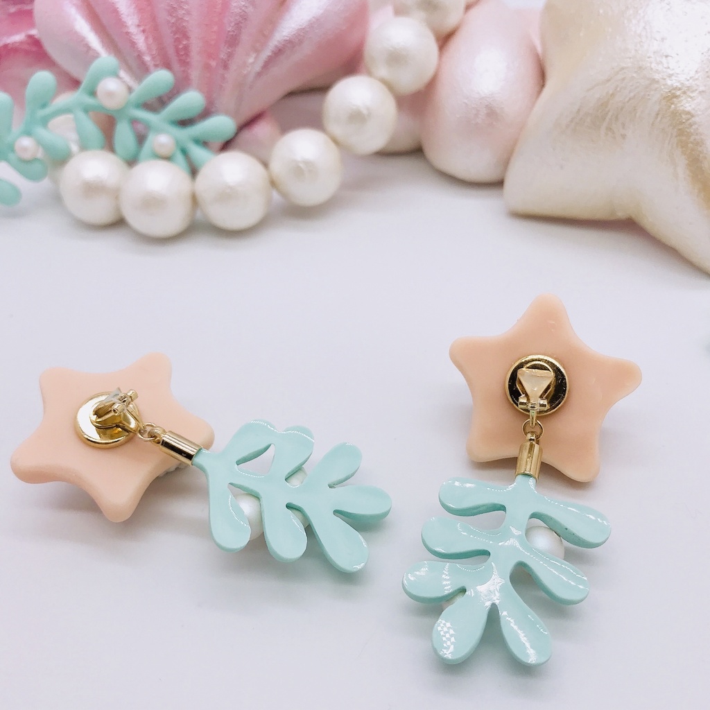 ヒトデ プラント イヤリング