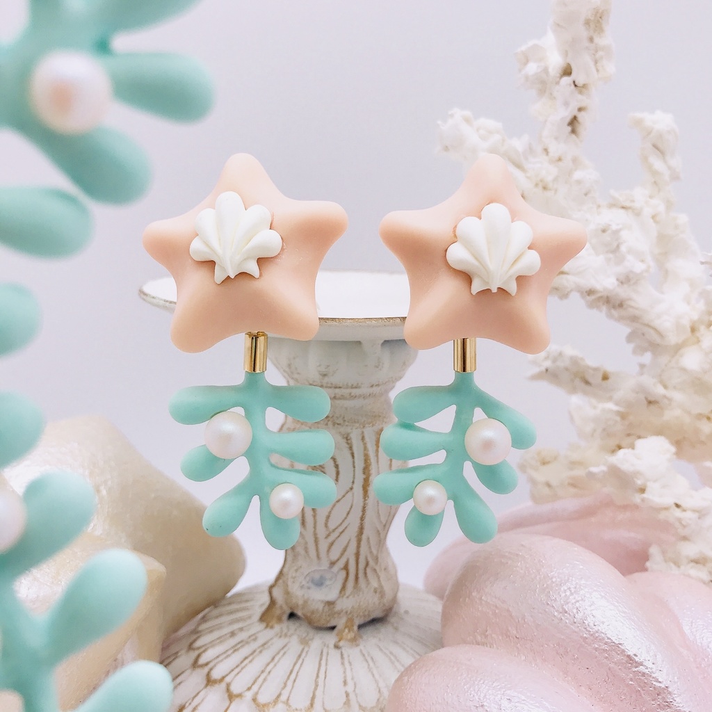 ヒトデ プラント イヤリング