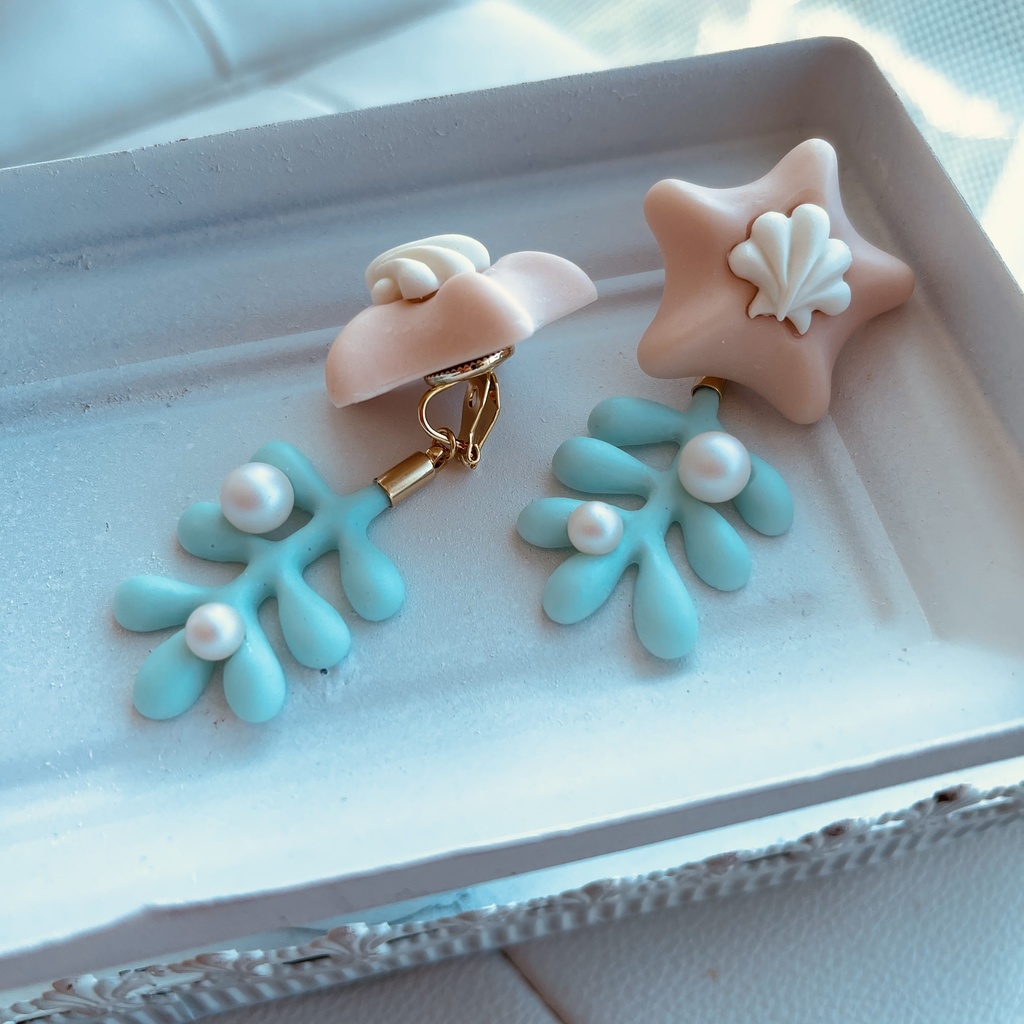 ヒトデ プラント イヤリング