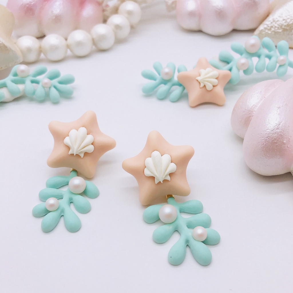 ヒトデ プラント イヤリング