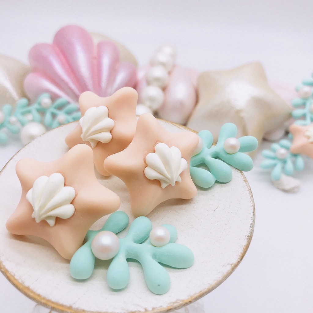 ヒトデ プラント イヤリング