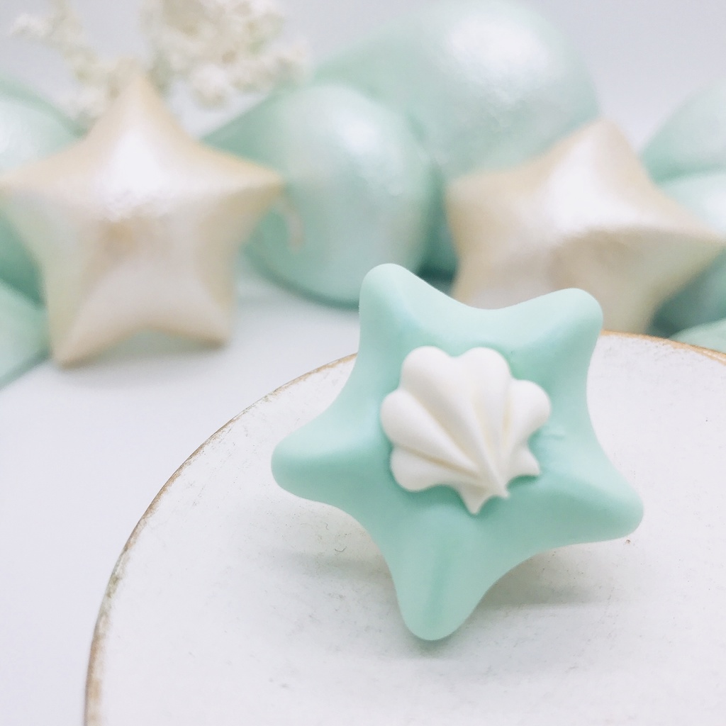 学生割引•アレルギー体質用 イヤクリップ ヒトデ スカイ