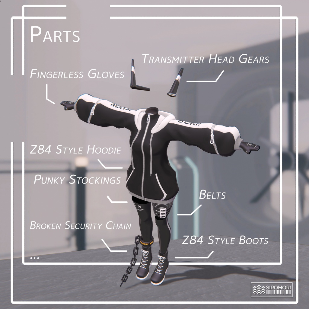 Maya Z84 Zip Up Hoodie ・ 舞夜Z84ジップアップフード