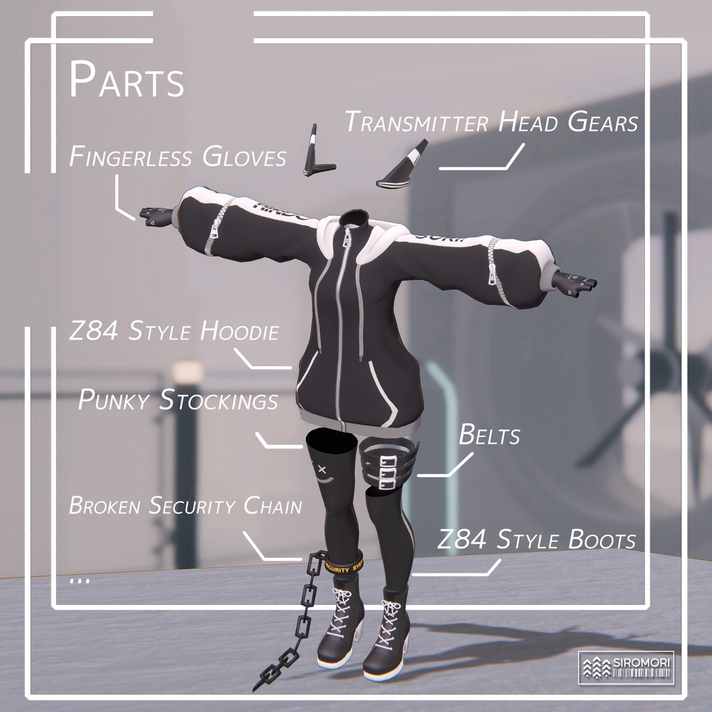 Rindo Z84 Zip Up Hoodie ・ 竜胆Z84ジップアップフード