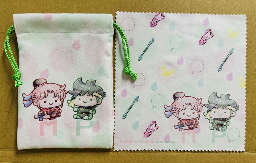 ポプマ「メガネふき・ミニきんちゃく」セット
