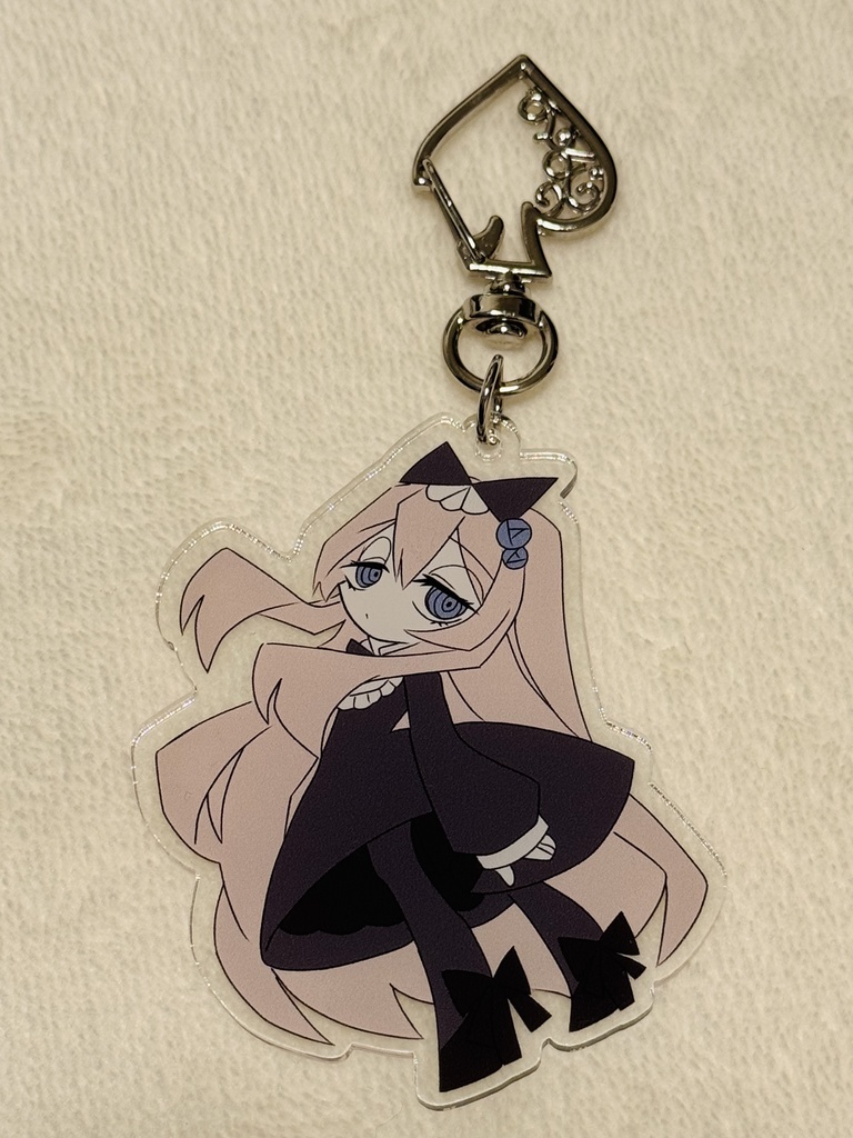 【完売】黒リボンガールアクリルキーホルダー