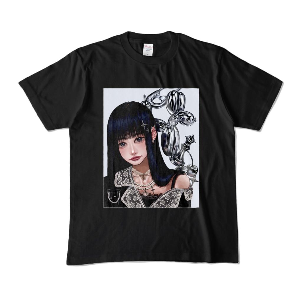 可愛い女の子Tシャツ【黒】