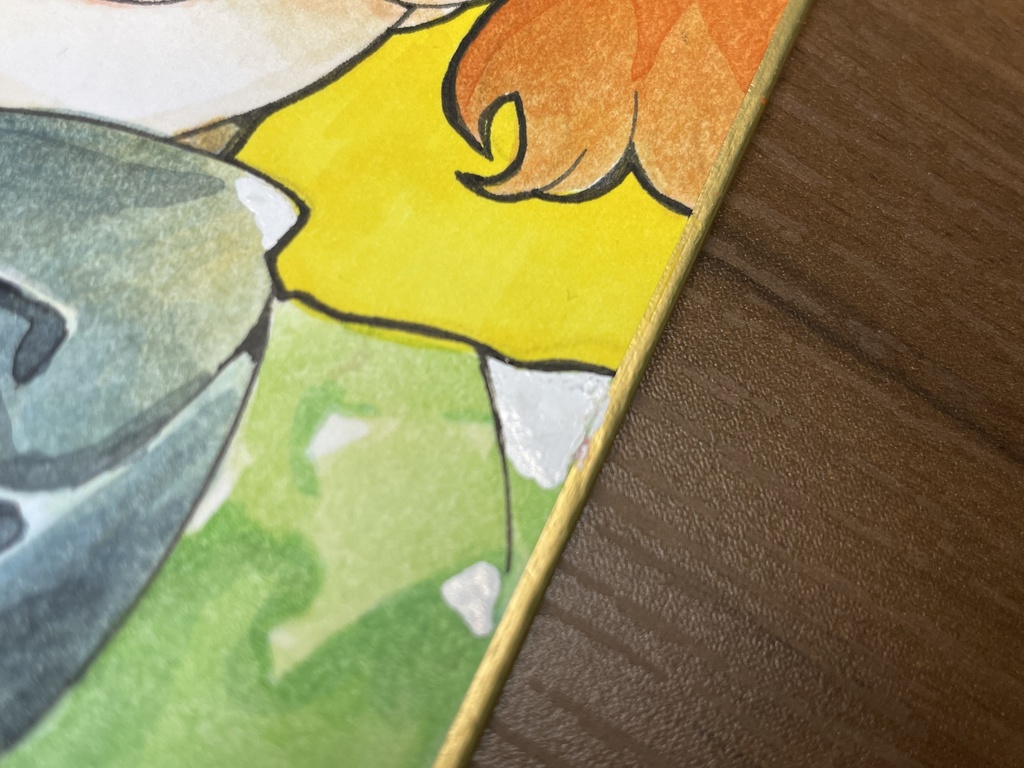 【ミニ色紙原画】昼森とココちゃん①