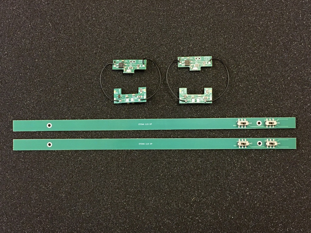 1/80 115系ライト基板セット スイッチ機能付き 先頭車用2両分入