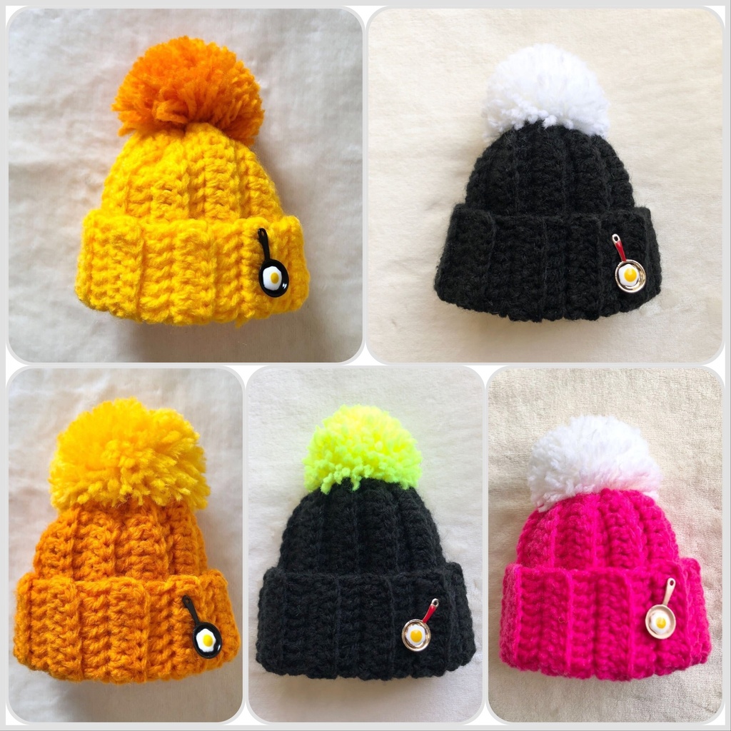 ［SALE］ポンポン付きニットキャップ［SD/DD/ぬいぐるみ］