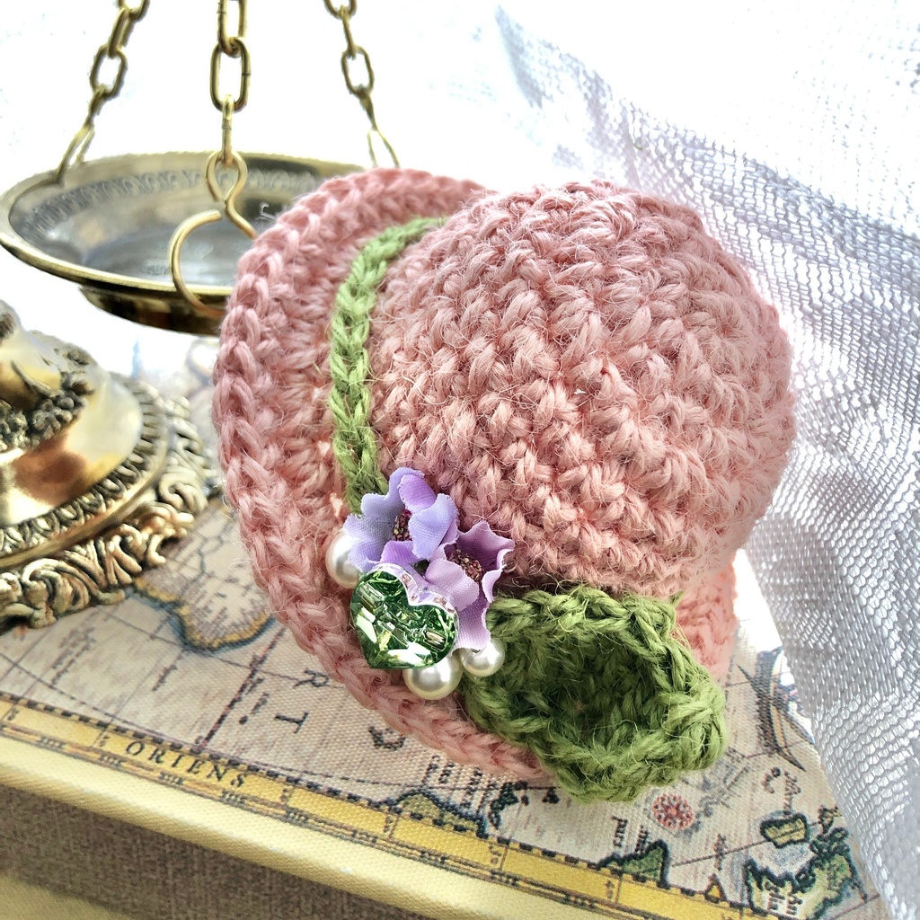 【40％OFF】サマーハット(花とハート/桜ピンク)［マスコット/精天使/ユノア］