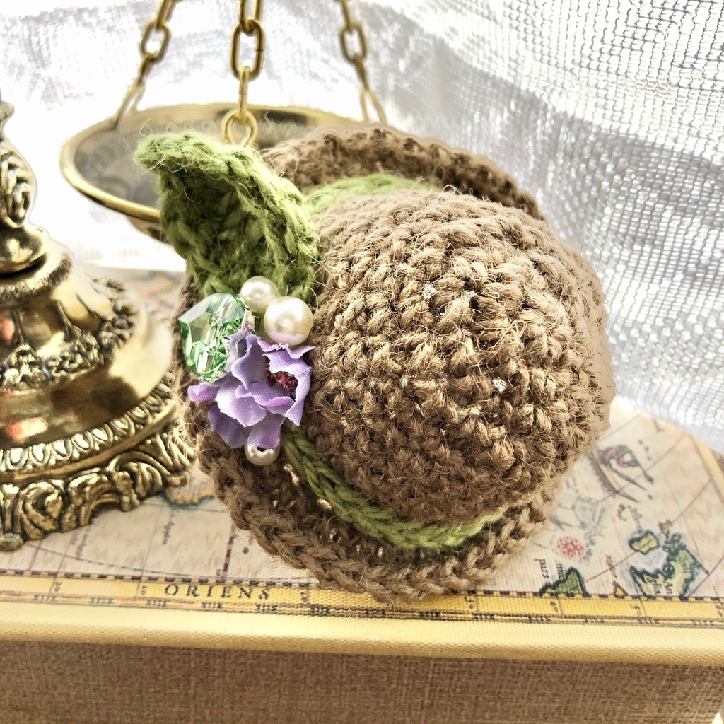 【40％OFF】サマーハット(花とハート/ブラウン)［マスコット/精天使/ユノア］