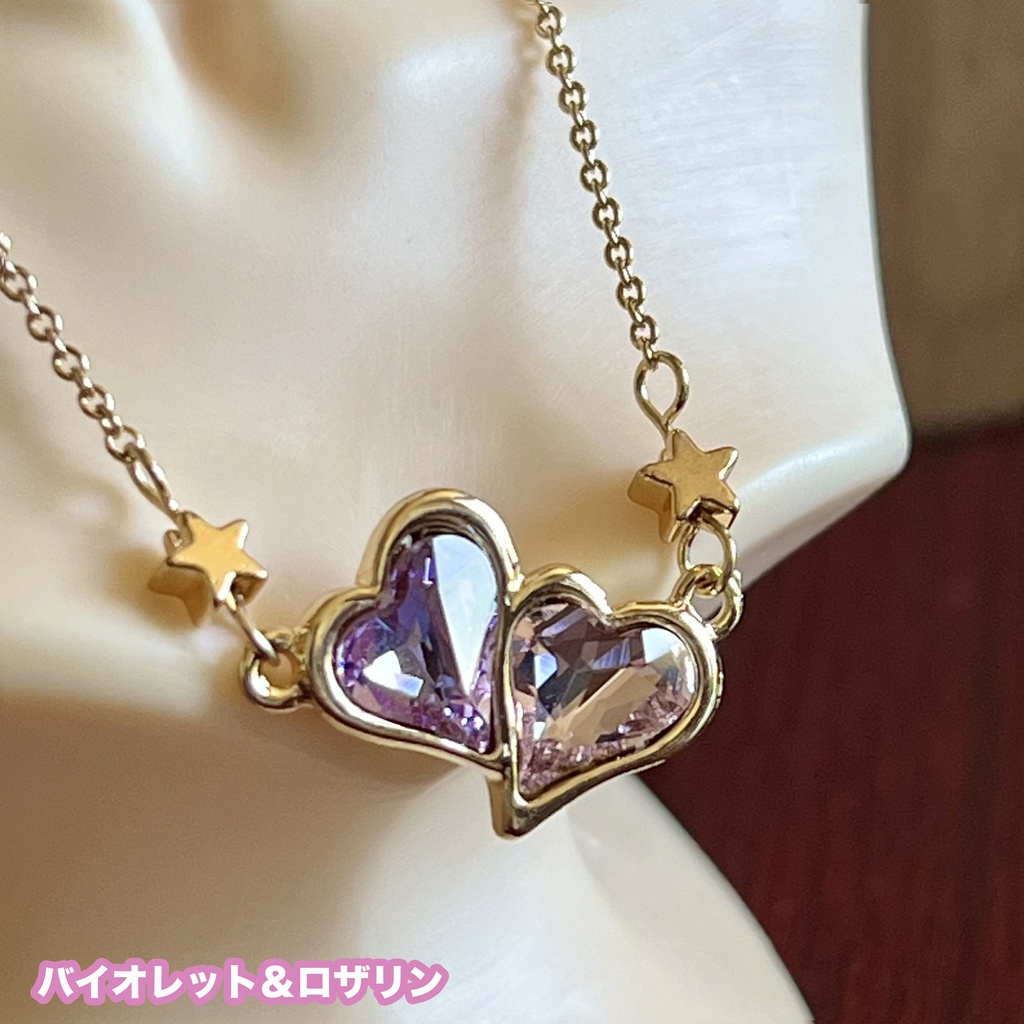 ツインハートネックレス アジャスター付［SD/DD/SD13/SDgr/SD16/SD17/SDGOU］