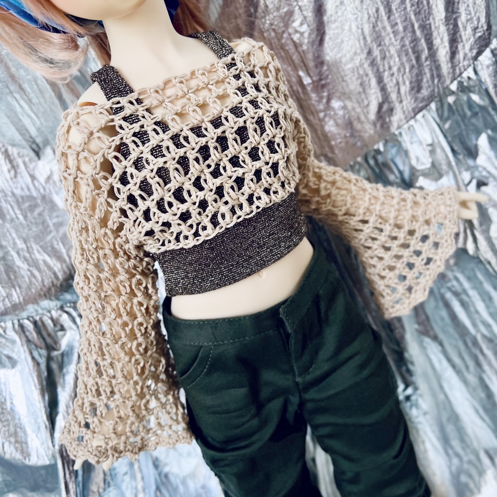 長袖 クロップドメッシュトップス［SD/MercyDoll1/3］