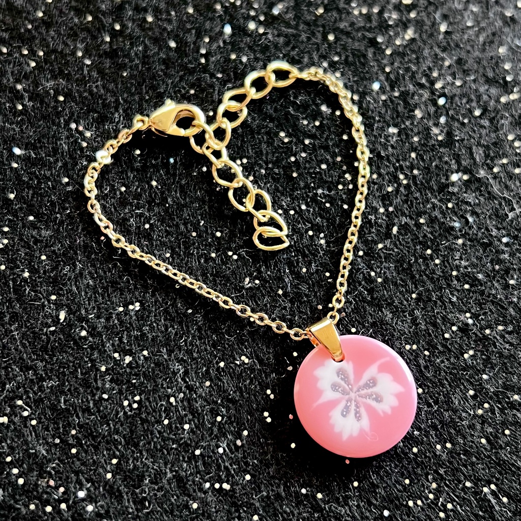 Pink Flower ペンダント アジャスター付［幼SD~SDGOU 全サイズ対応］