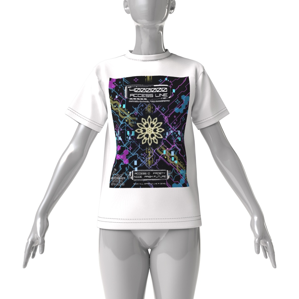 4周年記念 ペアルック ビックシルエットTシャツ(ブラック・ホワイト) / あやねすちゃんねる4周年記念グッズ