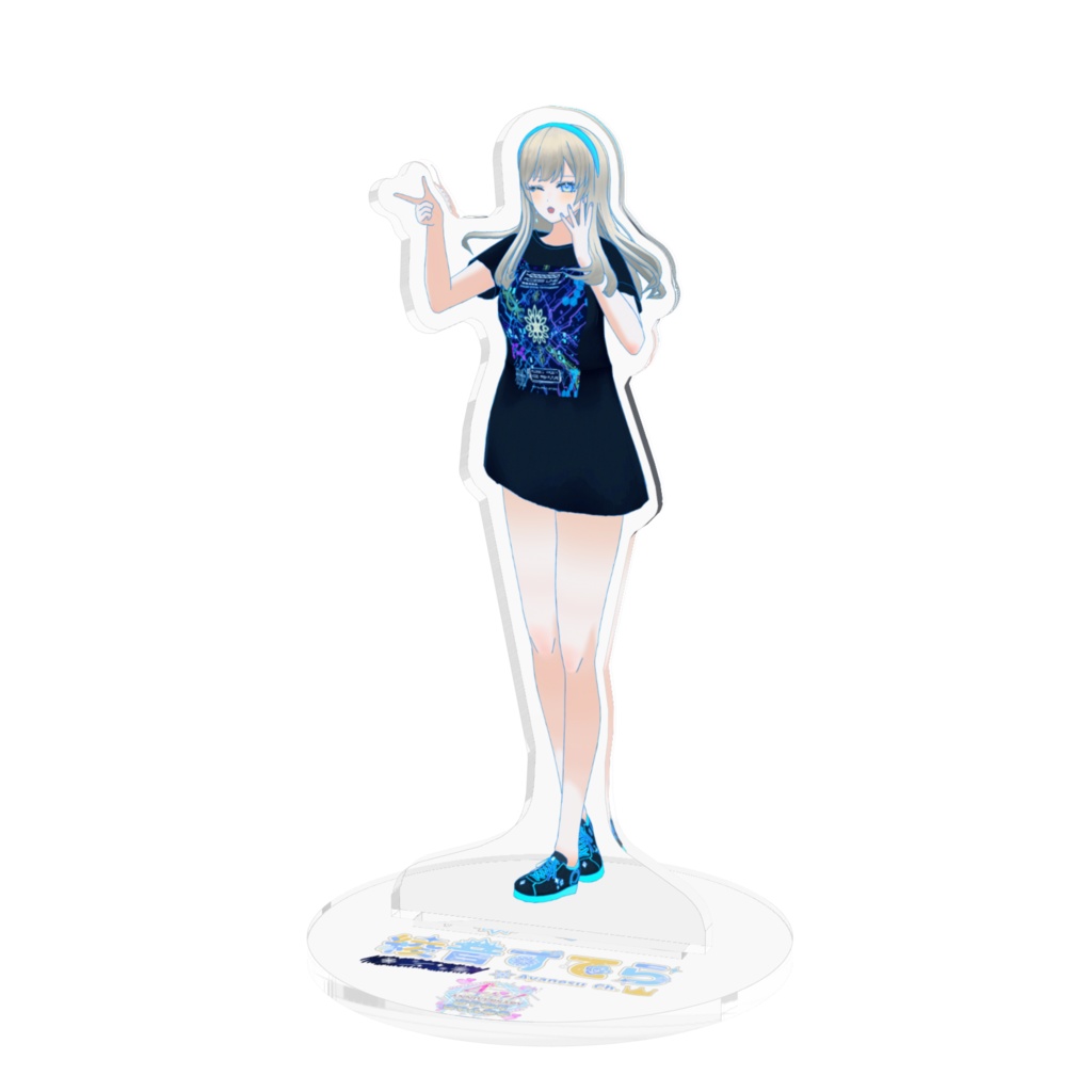 綾音すてら アクリルフィギュア ペアルックTシャツ 4周年Ver 10cm  / あやねすちゃんねる4周年記念グッズ
