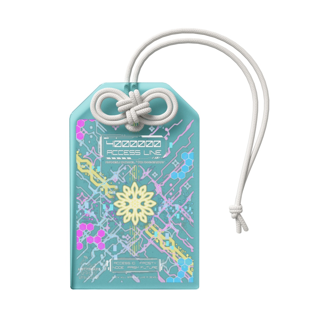 綾音すてら アクリルお守り8cm サイバーデザイン / あやねすちゃんねる4周年記念グッズ