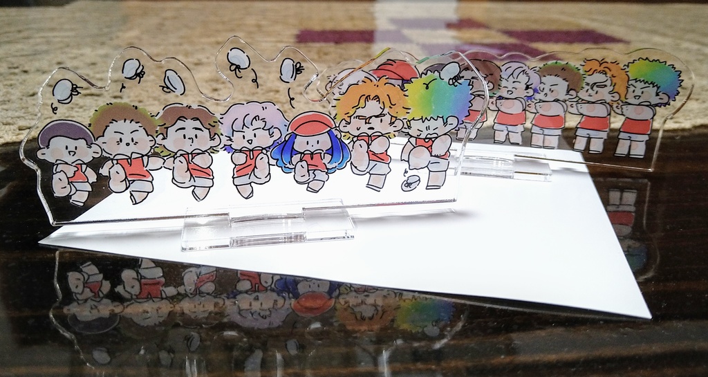 六角アクリルキーホルダー